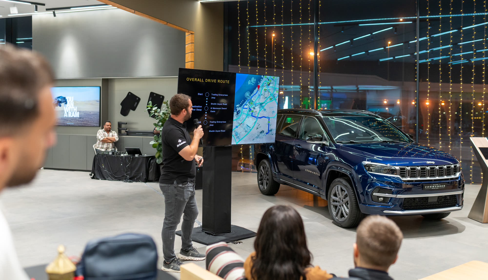 Jeep Commander launch staging